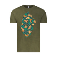 Vintage Olive christmas gingerbread cookies patch Vintage Tee - BundleAndBundleShop