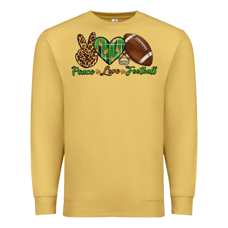 Peace Love Football Premium Sweatshirt by BundleAndBundleShop | Teevron