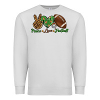 Dove Grey peace love football Premium Sweatshirt - BundleAndBundleShop