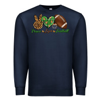 Navy peace love football Premium Sweatshirt - BundleAndBundleShop
