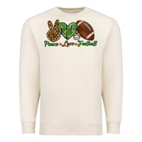 Sandshell peace love football Premium Sweatshirt - BundleAndBundleShop