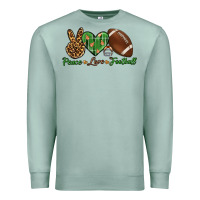Seafoam peace love football Premium Sweatshirt - BundleAndBundleShop