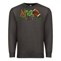 Smoke peace love football Premium Sweatshirt - BundleAndBundleShop