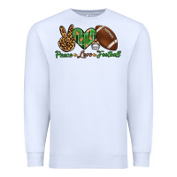 White peace love football Premium Sweatshirt - BundleAndBundleShop