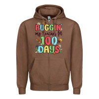 Chestnut buggin my teacher for 100 days Zipper Hoodie - MaliasSmallBusiness