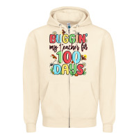 Sandshell buggin my teacher for 100 days Zipper Hoodie - MaliasSmallBusiness