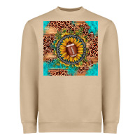 Mushroom football leopard turquoise sunflower seamless pattern Heavyweight Sweatshirt - JahusDesignShop