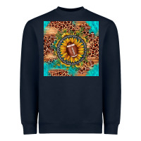 Navy football leopard turquoise sunflower seamless pattern Heavyweight Sweatshirt - JahusDesignShop