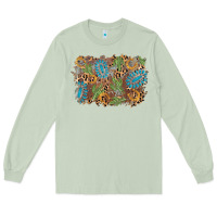 Matcha horseshoe leopard gemstone cactus background Long Sleeve Tee - AdoDesignShop