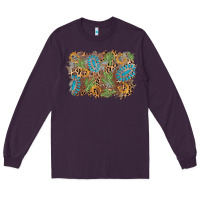 Plum horseshoe leopard gemstone cactus background Long Sleeve Tee - AdoDesignShop