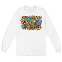 White horseshoe leopard gemstone cactus background Long Sleeve Tee - AdoDesignShop