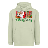 Matcha Love Christmas With Santa Heavyweight Hoodie - BundleAndBundleShop