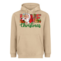Mushroom Love Christmas With Santa Heavyweight Hoodie - BundleAndBundleShop