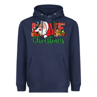 Navy Love Christmas With Santa Heavyweight Hoodie - BundleAndBundleShop