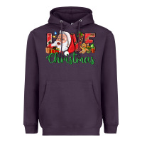 Plum Love Christmas With Santa Heavyweight Hoodie - BundleAndBundleShop