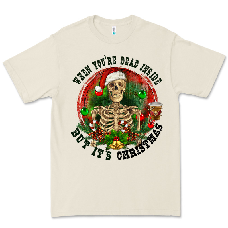 When You're Dead Inside But It's Christmas Premium Tee by RanaPortraitStore | Teevron