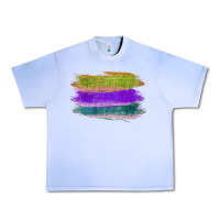 Grape Ice Green Purple Cyan Colored Triple Brush Strokes Urban Heavy Tee - Bettercallsaul