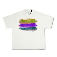 Pistachio Green Purple Cyan Colored Triple Brush Strokes Urban Heavy Tee - Bettercallsaul