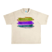 Sandshell Green Purple Cyan Colored Triple Brush Strokes Urban Heavy Tee - Bettercallsaul