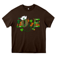 Chocolate Brown st patricks day love nurse Heavy Core Tee - RanaPortraitStore