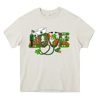 Cream st patricks day love nurse Heavy Core Tee - RanaPortraitStore