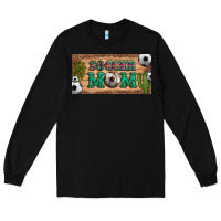Black soccer mom with ball and cactus and serape licanse plate Long Sleeve Tee - Artiststas