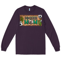 Plum soccer mom with ball and cactus and serape licanse plate Long Sleeve Tee - Artiststas