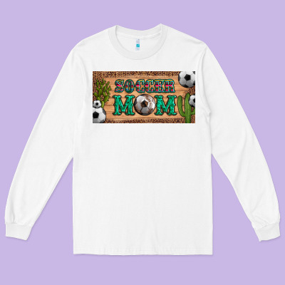 Soccer Mom With Ball And Cactus And Serape Licanse Plate Long Sleeve Tee Designed By Artiststas