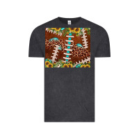 Vintage Black football leopard gemstone sunflower Vintage Tee - JahusDesignShop