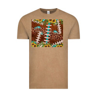 Vintage Coffee football leopard gemstone sunflower Vintage Tee - JahusDesignShop