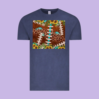 Football Leopard Gemstone Sunflower Vintage Tee Designed By Jahusdesignshop