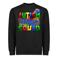 Black autısm support squad Heavyweight Sweatshirt - AdoDesignShop