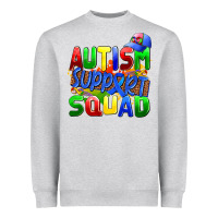 Heather Grey autısm support squad Heavyweight Sweatshirt - AdoDesignShop