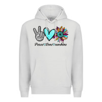Dove Grey Peace Love Sunshine Premium Hoodie - Bettercallsaul