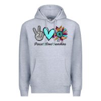 Heather Grey Peace Love Sunshine Premium Hoodie - Bettercallsaul