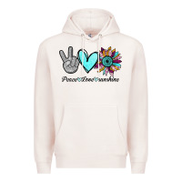 Pale Pink Peace Love Sunshine Premium Hoodie - Bettercallsaul