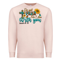 Pale Pink do not fear for i am with you Premium Sweatshirt - BundleAndBundleShop