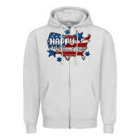 Dove Grey happy memorial day usa Zipper Hoodie - MaliasSmallBusiness