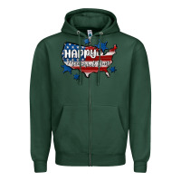 Sports Green happy memorial day usa Zipper Hoodie - MaliasSmallBusiness