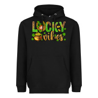 Black St. Patricks day lucky vibes Heavyweight Hoodie - BundleAndBundleShop