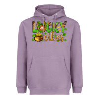 Lavender St. Patricks day lucky vibes Heavyweight Hoodie - BundleAndBundleShop