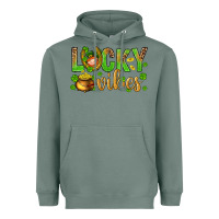 Sage St. Patricks day lucky vibes Heavyweight Hoodie - BundleAndBundleShop