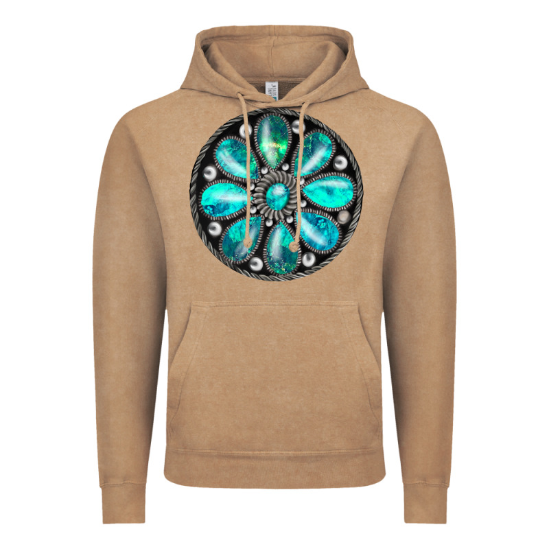 Turquoise Gemstone Vintage Hoodie by JahusDesignShop | Teevron