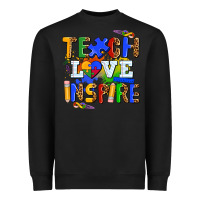 Black teach love inspire Heavyweight Sweatshirt - AdoDesignShop