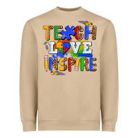 Mushroom teach love inspire Heavyweight Sweatshirt - AdoDesignShop