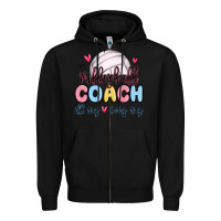 Black volleyball coach all day every day Zipper Hoodie - MaliasSmallBusiness