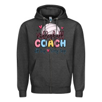 Charcoal Heather volleyball coach all day every day Zipper Hoodie - MaliasSmallBusiness