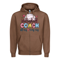 Chestnut volleyball coach all day every day Zipper Hoodie - MaliasSmallBusiness
