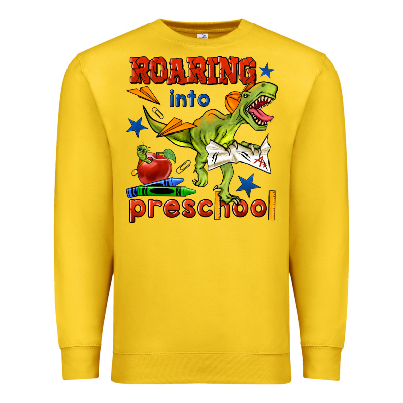 Roaring Into Preschool Premium Sweatshirt by BundleAndBundleShop | Teevron
