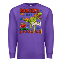 Purple roaring into preschool Premium Sweatshirt - BundleAndBundleShop
